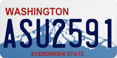 WA license plate ASU2591