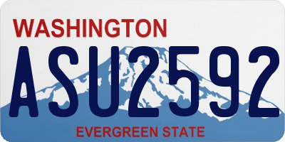 WA license plate ASU2592