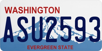 WA license plate ASU2593