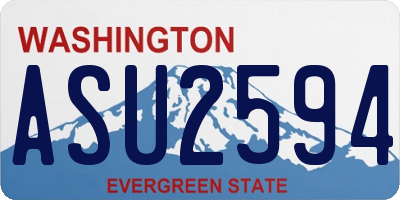 WA license plate ASU2594