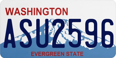 WA license plate ASU2596