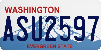 WA license plate ASU2597