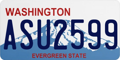 WA license plate ASU2599