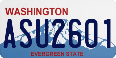 WA license plate ASU2601