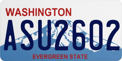 WA license plate ASU2602