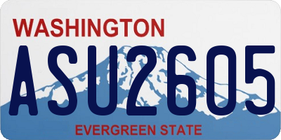 WA license plate ASU2605