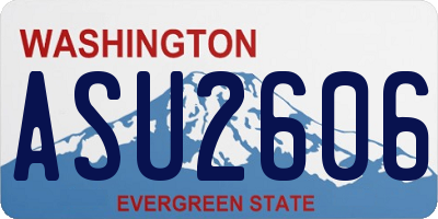WA license plate ASU2606
