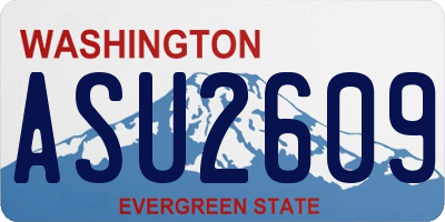 WA license plate ASU2609