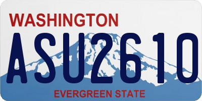 WA license plate ASU2610