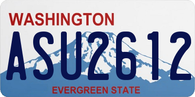 WA license plate ASU2612