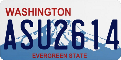 WA license plate ASU2614