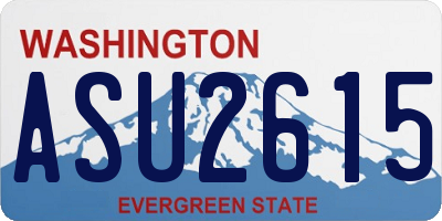 WA license plate ASU2615