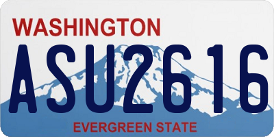 WA license plate ASU2616