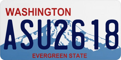 WA license plate ASU2618