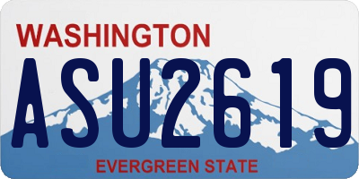 WA license plate ASU2619