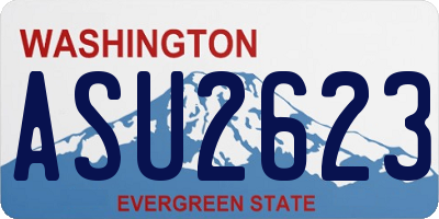 WA license plate ASU2623
