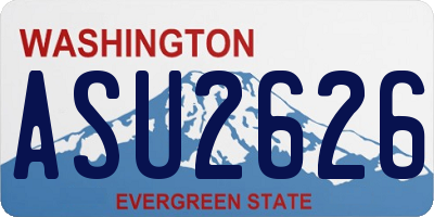 WA license plate ASU2626