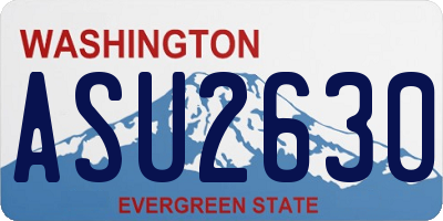 WA license plate ASU2630