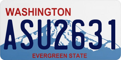 WA license plate ASU2631