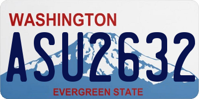 WA license plate ASU2632