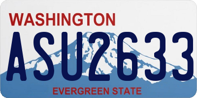 WA license plate ASU2633