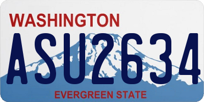 WA license plate ASU2634