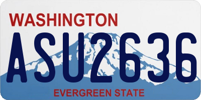 WA license plate ASU2636