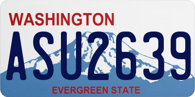 WA license plate ASU2639