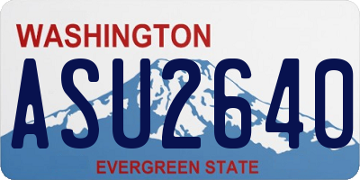 WA license plate ASU2640