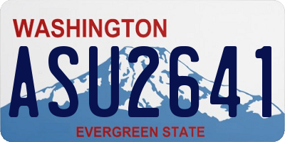WA license plate ASU2641