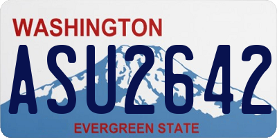 WA license plate ASU2642