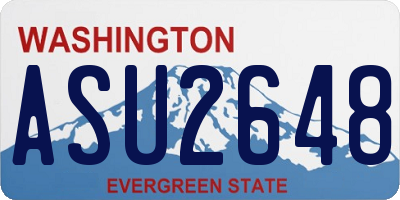 WA license plate ASU2648