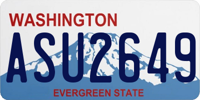 WA license plate ASU2649
