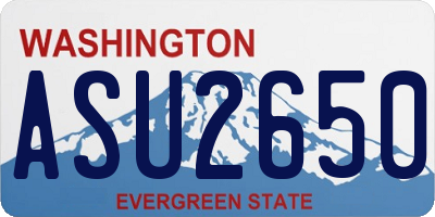 WA license plate ASU2650