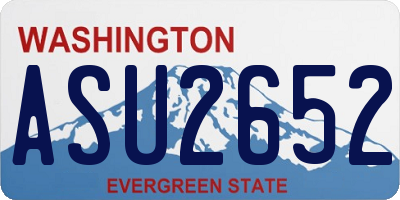 WA license plate ASU2652
