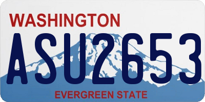 WA license plate ASU2653