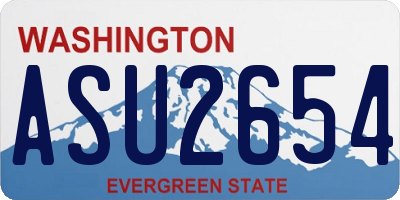 WA license plate ASU2654