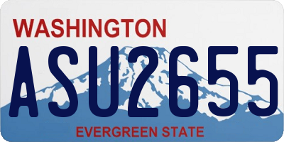 WA license plate ASU2655
