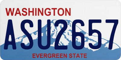 WA license plate ASU2657