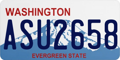 WA license plate ASU2658