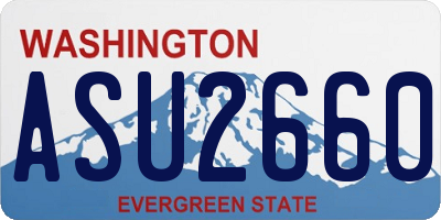 WA license plate ASU2660