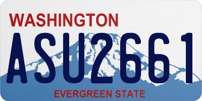 WA license plate ASU2661