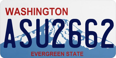 WA license plate ASU2662