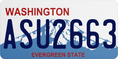 WA license plate ASU2663