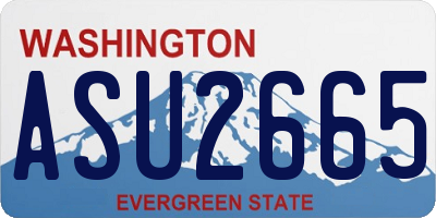 WA license plate ASU2665