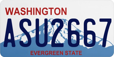 WA license plate ASU2667