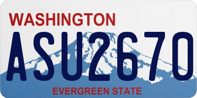 WA license plate ASU2670