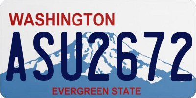 WA license plate ASU2672