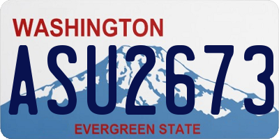WA license plate ASU2673