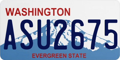 WA license plate ASU2675